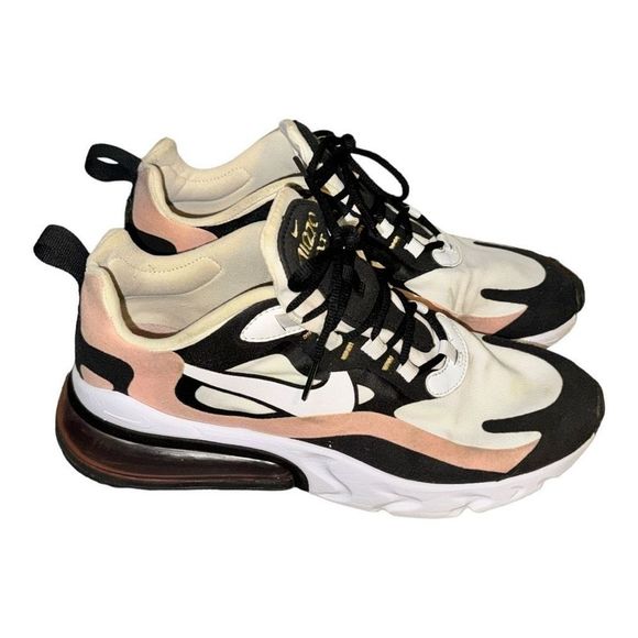 Nike Air Max 270 React Womens Size 8 Running Shoes Coral Pink Black AT6174-005 - Picture 9 of 14